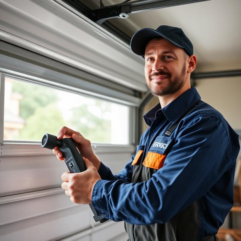 Garner Garage Doors service technician at work in the Triangle NC area